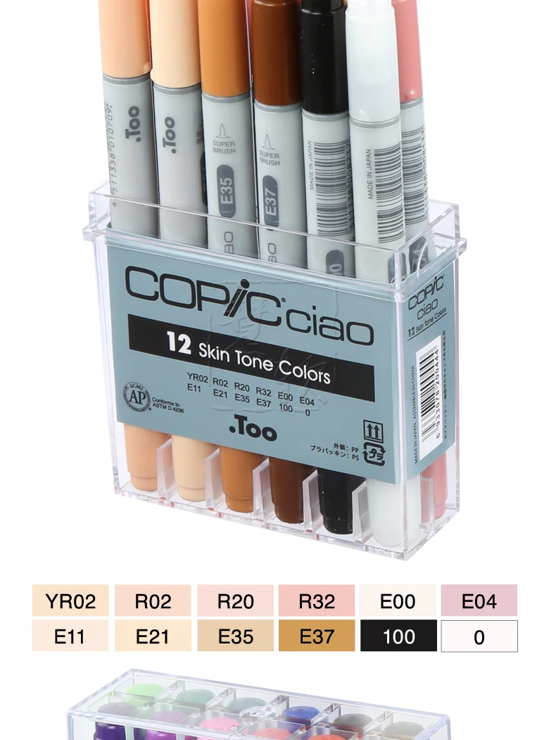 Copic Ciao 12 Pen Set - Skin Tones - Copic Shop