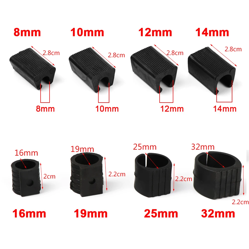 10pcs/Set U Shaped Black Chair Leg Pad Non-Slip Anti-Front Tilt Damper Stool Floor Protector Durable Plastic Tube Caps Useful