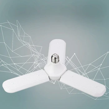 

Foldable Fan Blade LED Pendant Lights Cool/Warm White E27 LED Bulb AC85-265V 360 Degrees Angle Adjustable Ceiling Lamp