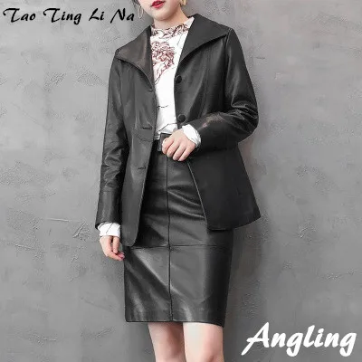 

2020 Women Spring Genuine Real Sheep Leather Jacket W11