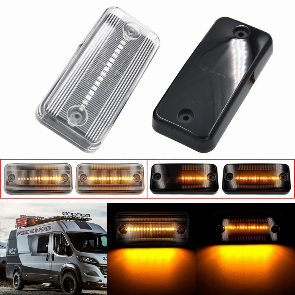 2pcs LED 사이드 마커 라이트 램프 르노 볼보 FL/FE IRISBUS HEULIEZ DAF 피아트 Ducato IVECO 매일 시트로엥 릴레이 푸조 박서 