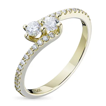 

Yellow gold ring with diamonds e0301kts11175700