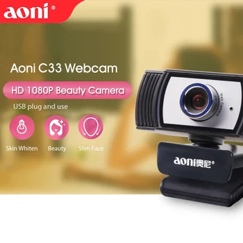 

Aoni USB Webcam HD 1080p computer pc webcam pc camera with Microphone USB web camera HD webcam for pc Laptop Desktop Computer