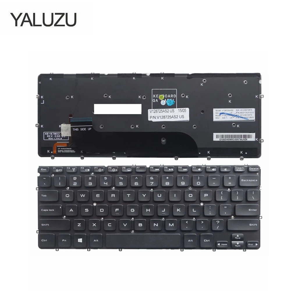 YALUZU США черная новая английская сменная Клавиатура для ноутбука DELL XPS 12 13 13D 13R L321X