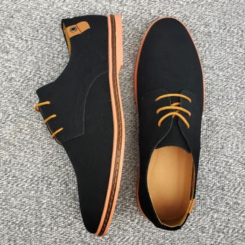 Chaussures en daim pour le printemps décontractées, sneaker style Oxford classique, vêtement habillé grande taille et plates, 2020