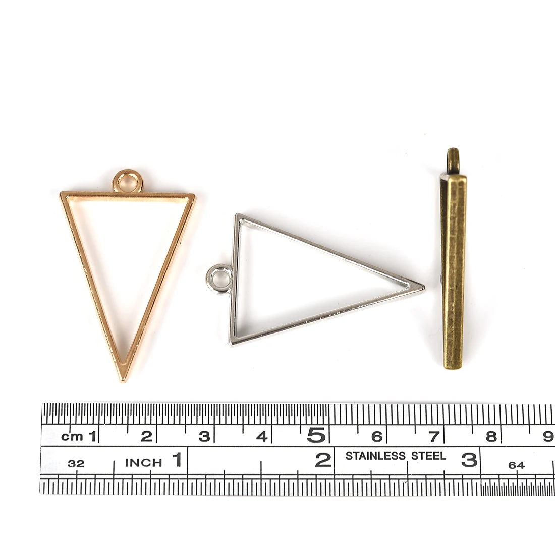 10 шт. открытая рамка пустая рамка падение круглый треугольник Полые Подвески установка золотистые и Серебристые подвески бронза Diy Смола Изготовление ювелирных изделий