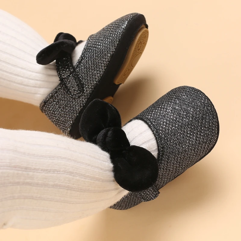 Infant Newborn Baby Girls Princess Non-Slip Floral Border Shoes Toddler Baby Soft PU Leather Prewalker Shoes Solid First Walkers