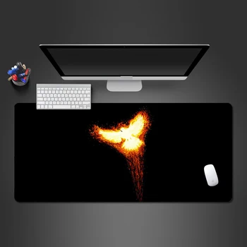

Black 3D Flame Animal Mouse Pad High Quality Wholesale Large Selvage Rubber Washable Mousepad Computer Game Mouse Pad