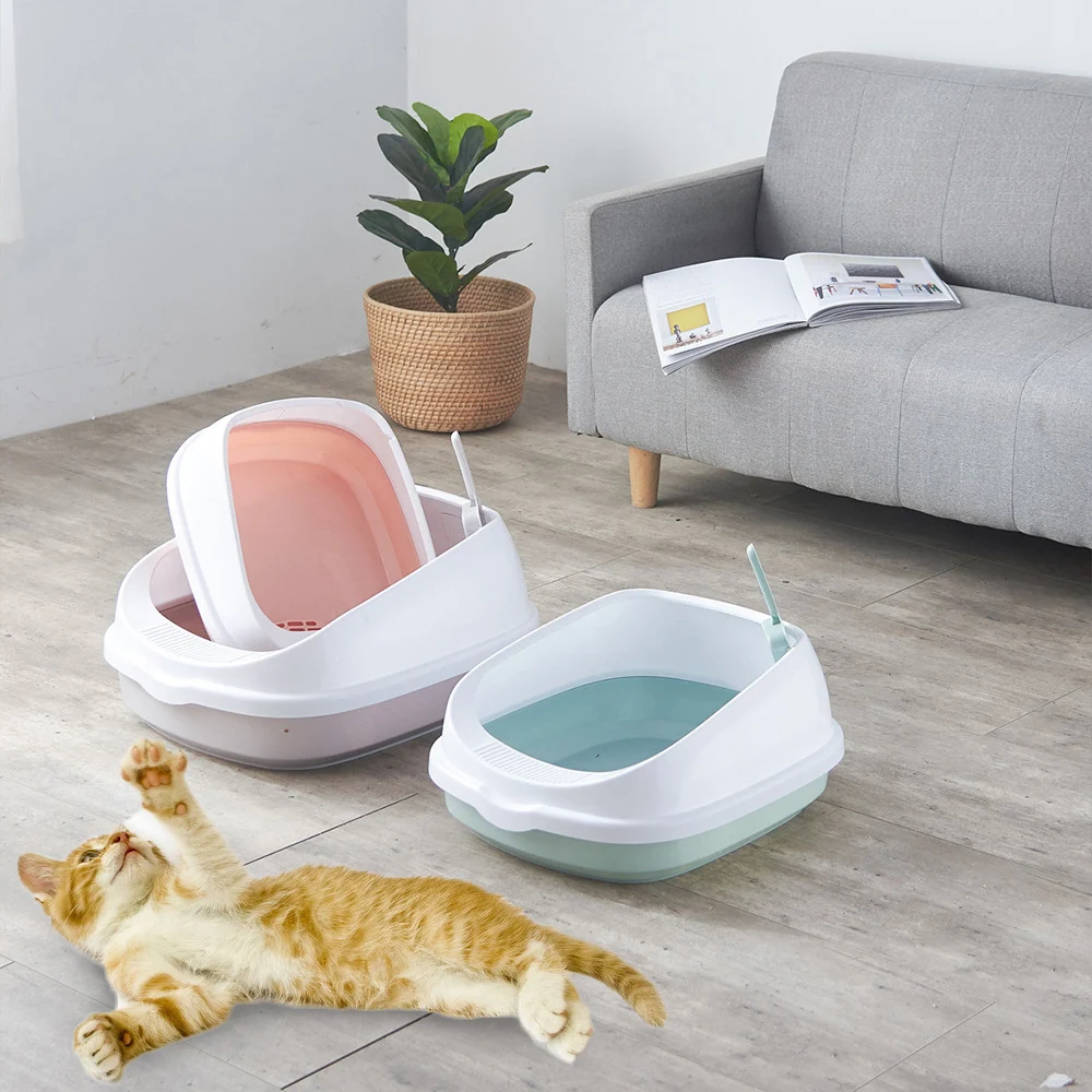 Semi-Closed Pet Cat Litter Box Detachable Pet Toilet Bedpan Anti Splash Cat Dog Tray Kitten Dog Clean Toilette Home Plastic Box Semi-Closed Pet Cat Litter Box Detachable Pet Toilet Bedpan Anti Splash Cat Dog Tray Kitten Dog Clean Toilette Home Plastic Box