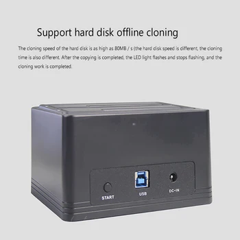 

HDD Docking Station Hard Disk External Case USB 3.0 To SATA Hard Drive Case Dual For 2.5 3.5 HDD/SSD Duplicator Clone Function