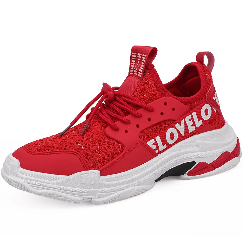 

Men's new running shoes mesh breathable sneakers casual comfortable jogging shoes fitness training net red burst shoes
