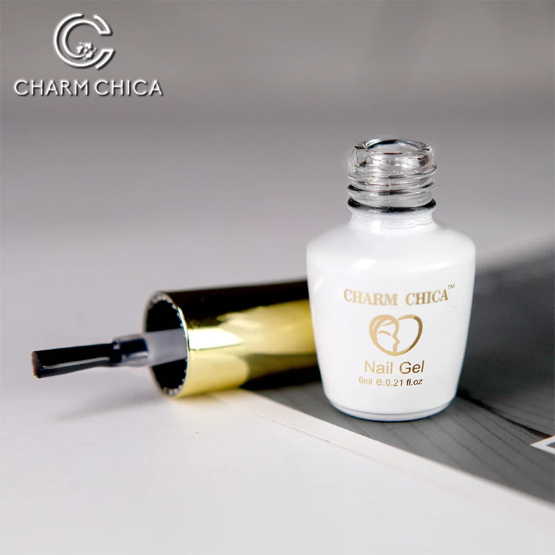 CHARM CHICA верхнее и Базовое покрытие 6 мл УФ гель для ногтей прозрачный без вытирания