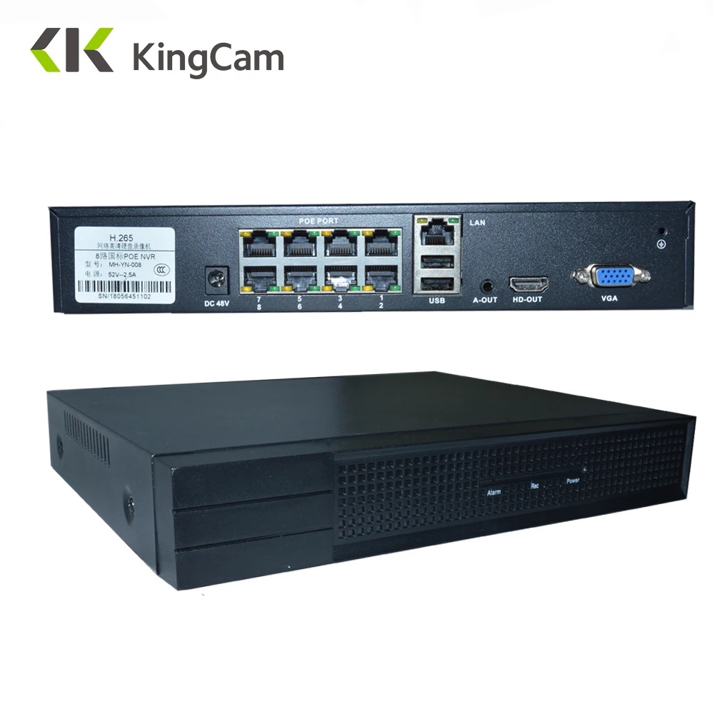 KingCam 4CH 5MP / 4MP /1080P 48V 802.3af POE NVR CCTV Системы комплект P2P ONVIF сети видео Регистраторы для