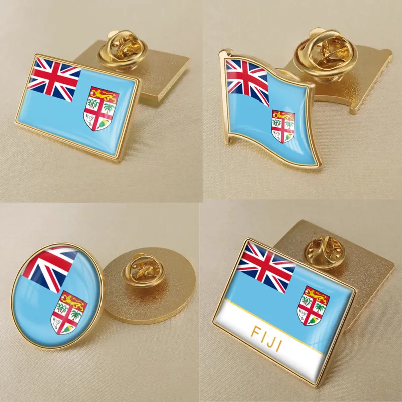 pins pin's flag national badge metal lapel backpack hat button vest fiji 