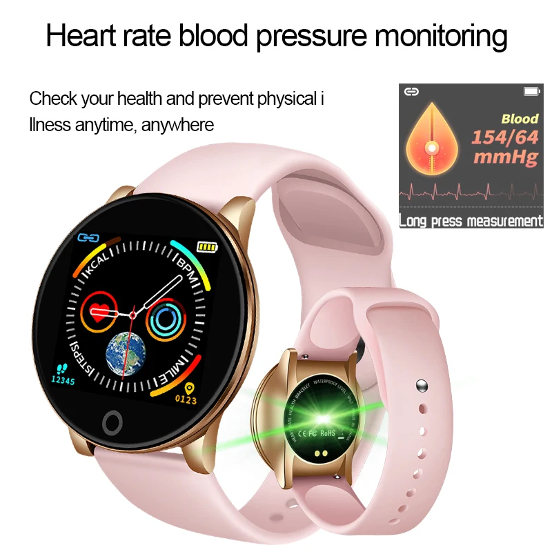 LIGE новые умные часы женские спортивные фитнес-трекер IP68 Водонепроницаемый Шагомер пульсометр Монитор артериального давления умный браслет для мужчин