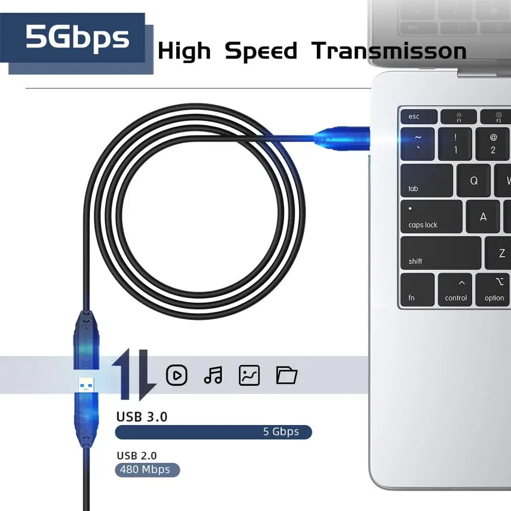 AMPCOM USB кабель-удлинитель USB 3,0 кабель usb удлинитель для USB клавиатуры, мыши, кабель-переходник A-Male к A-Female