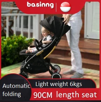 $US $222.53  Portable foldable Baby Strollerkinderwagen recline complete for newbornautomatic foldinglight weigh