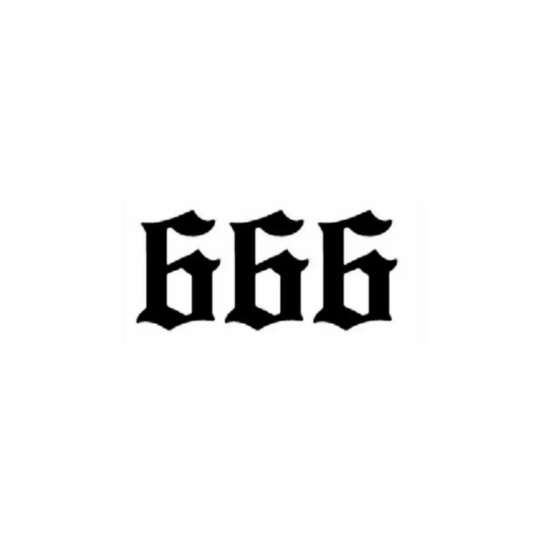 자동차 창문 데칼 트럭 야외 스티커, 악마 사악한 악마 번호 666 스티커, 노트북, 사무용품, 오토바이용
