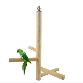 

4 Layer Rotatable Ladder Natural Birds Cage Toys Pets Birds Toys Wooden Bird Ladder Swing Exercise Parrot Parakeet Toy