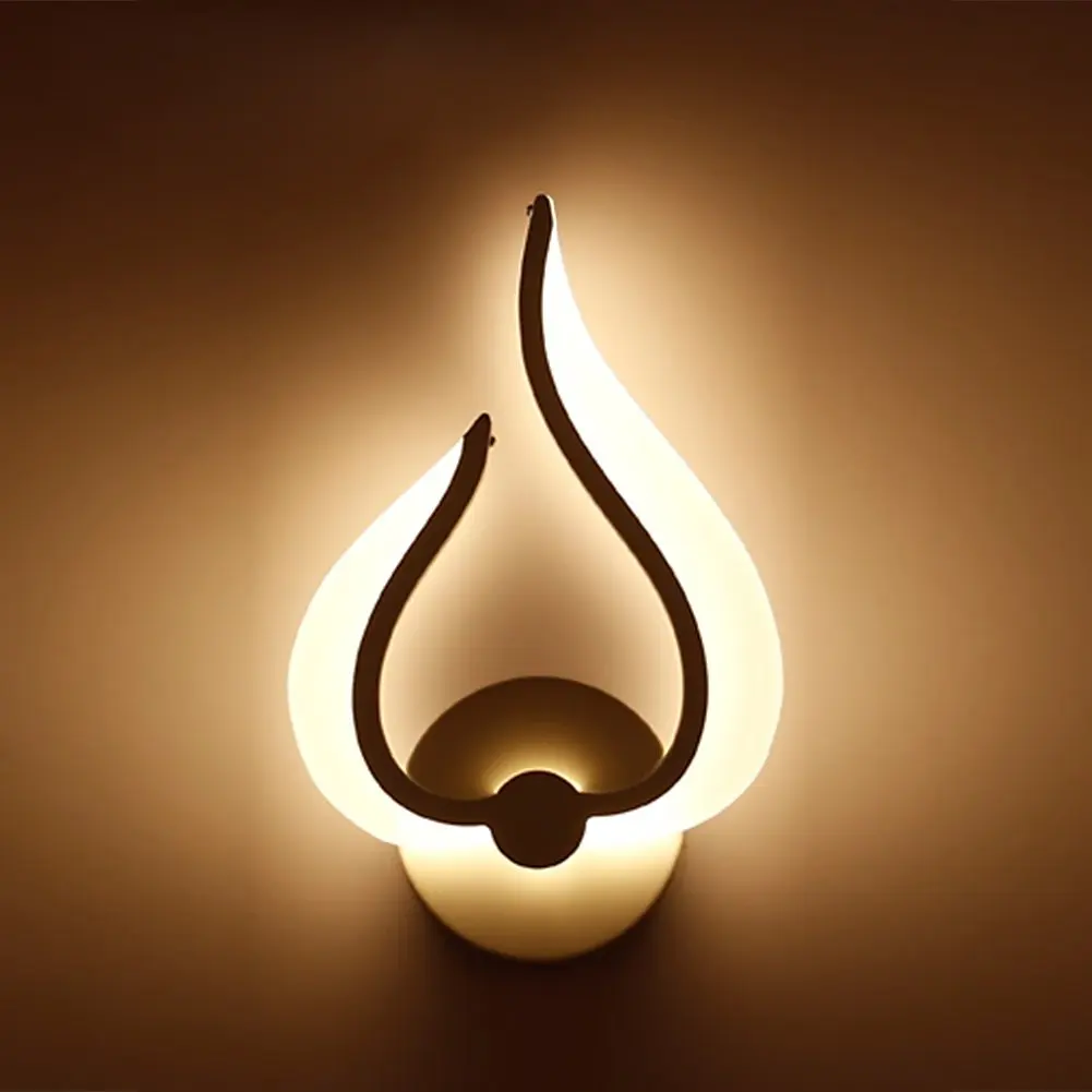 

Modern Minimalist Wall Lamps Living Room Bedroom BedsideLED Sconce black white Lamp Aisle Lighting decoration