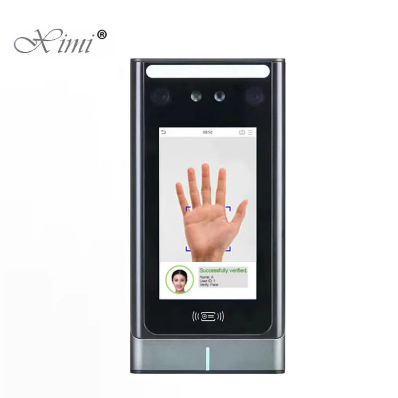 TCP/IP Visible Light Biometric Palm RFID Card Face Facial Recognition Time Attendance Terminal Door Access Control System