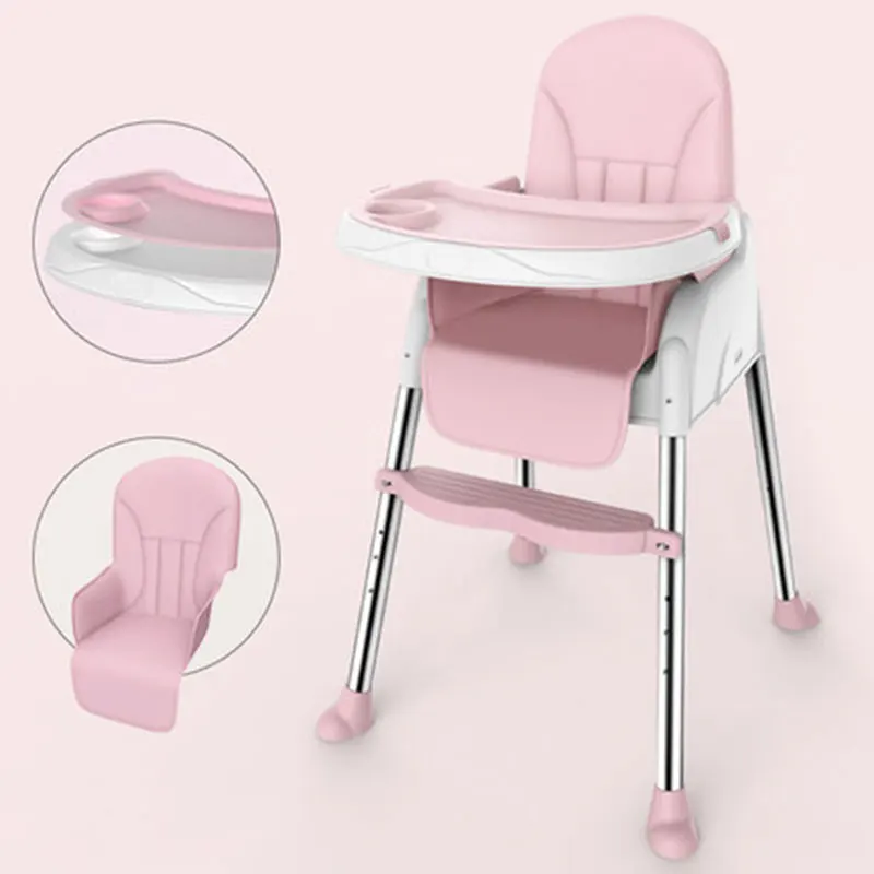 Детский обеденный стул портативный От 0 до 7 лет Детский многофункциональный стол можно отрегулировать из двух материалов