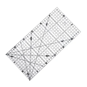 

DIY Quilter's Ruler Sewing Ruler Tool with Grid Lines for Easy Precision Slitting