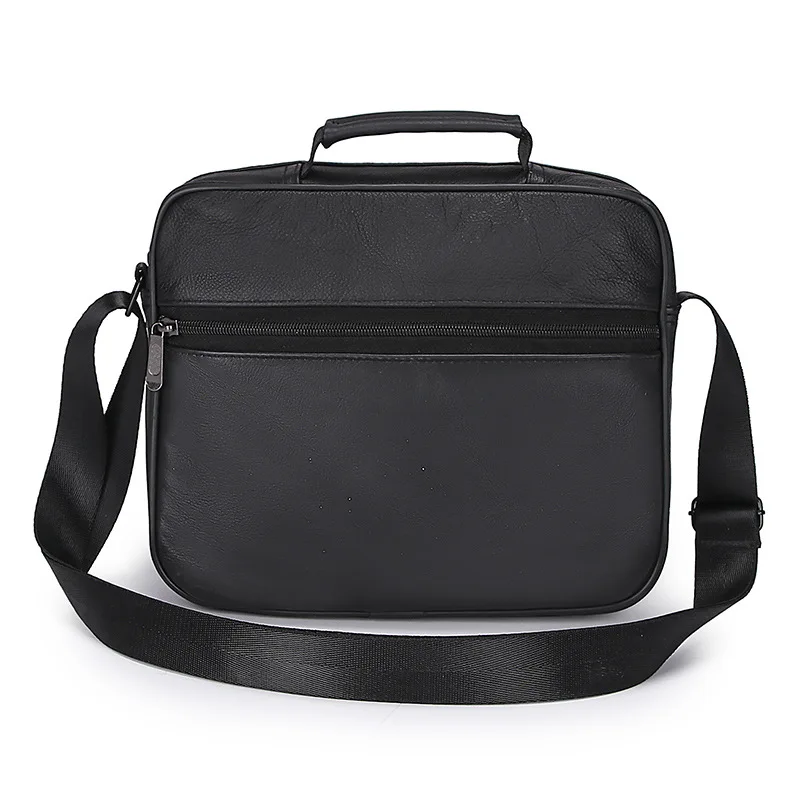 

2018 New Style MEN'S Real-leather Bag British-Style Multi-Zipper Shoulder Bag Casual MEN'S Handbag
