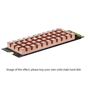 

48x18MM Pure Copper Heatsink and 2/3/4MM Thermally Conductive Adhesive Thin Groove for M.2 2260 SSD Notebook Radiator