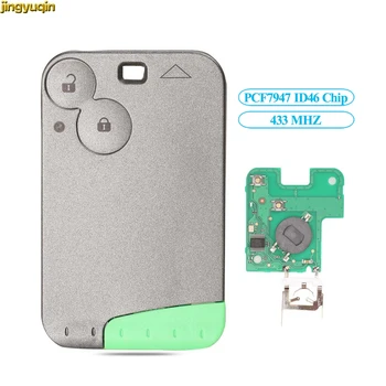 

jingyuqin Smart Card Key Control PCF7947 ID46 Chip 433Mhz Fit For Renault Laguna Espace 2001-2006 Car Remote Keyless Entry Fob