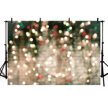 

MEHOFOTO Vinyl Brcik Wall Christmas Polka Dots Light Bokeh Backdrop Baby Portrait Photography Background for Photo Studio Props