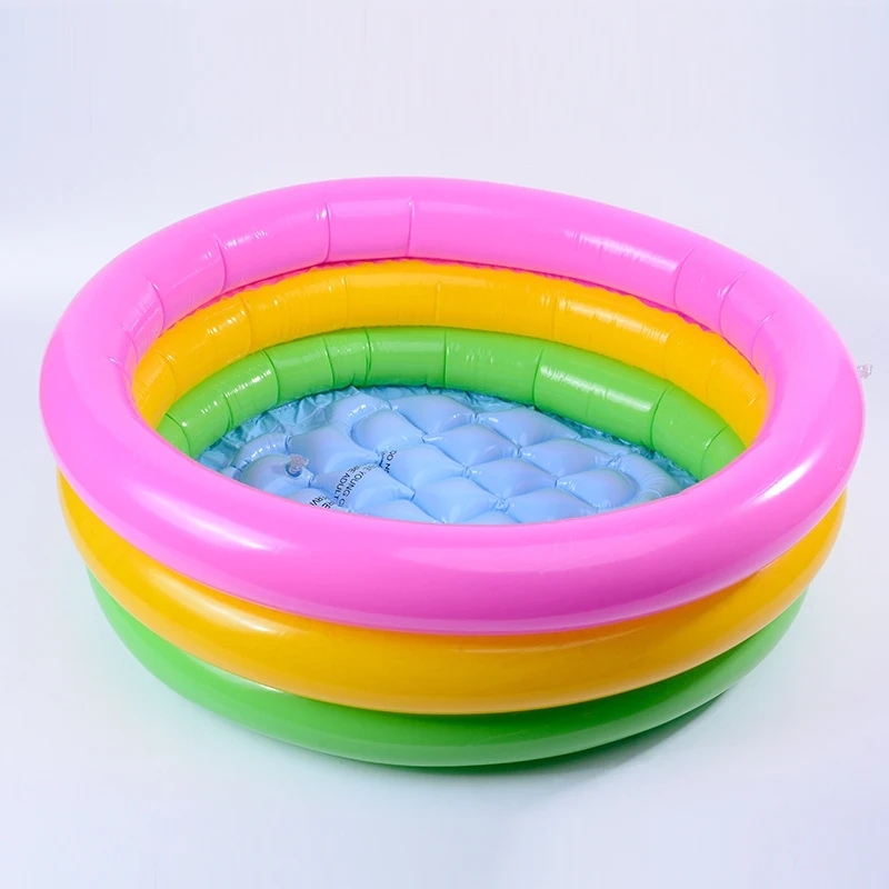 Детский бассейн детский Радужный детский надувной круглый бассейн пляжные игрушки поплавок аксессуары пластиковый переносной столик