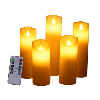 

5pcs LED Candle Lamp Multicolor Color Simulation Flameless Tea Light Wedding Home Birthday Party Decoration Cake Candles