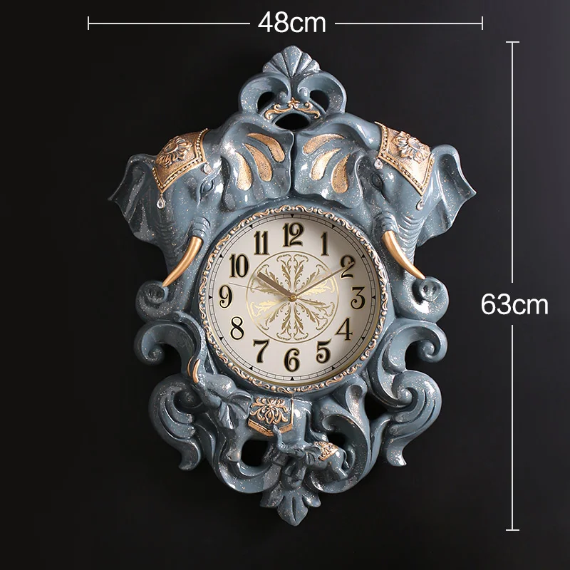 elephant statue resin wall clock B  