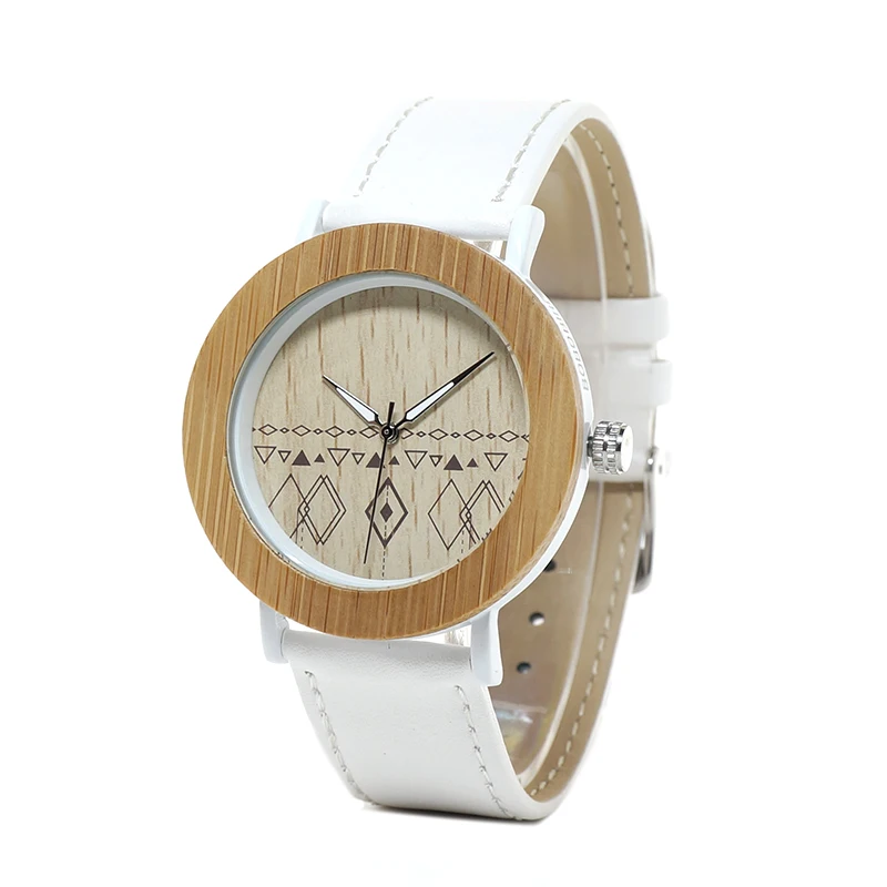 Good Deal Wooden Watch Bobo Bird White Women Fashion Stylish with Metal Housing Handcrafted  4000618389486