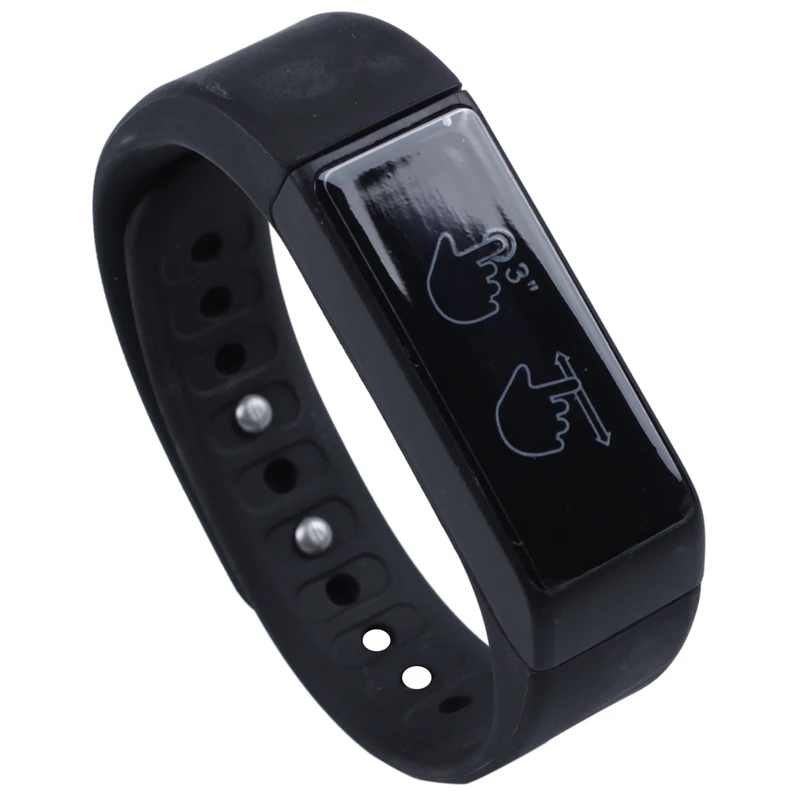 

Bluetooth Smart Watch Bracelet Pedometer Step Calorie Counter Sport Tracker black