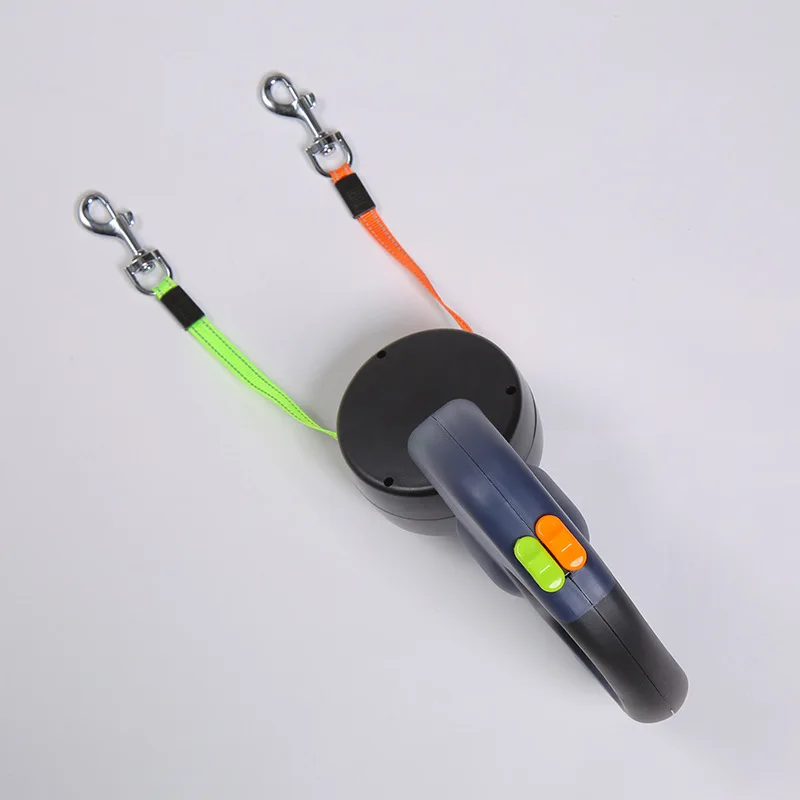 2 Color Retractable Dual Double Pet Leash Rope Zero Tangle Walk For Two Dog Walk The Dog Adjustable Pet Leash Pet Supplies
