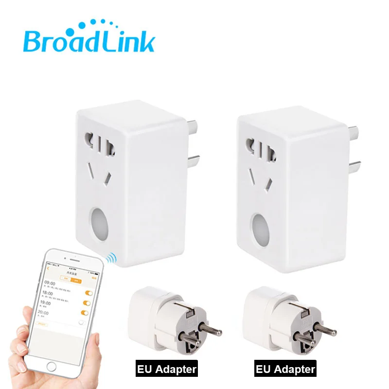 2PCS Add EU Adapter Broadlink SP Mini3 управление мини 3 беспроводной Смарт розетка Wifi 4G пульт дистанционного управления дизайн умный дом автоматизация - Цвет: 2PCS Add EU Adapter