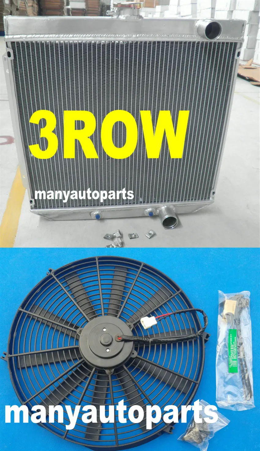3 core aluminum radiator + fan for FORD Falcon XR XT XW XY 289 302 351 1969-1972 |