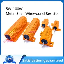 

25W 50W 100W Aluminum Power Metal Shell Case Wirewound Resistor 0.01-100K 0.05 0.1 0.5 1 2 6 8 10 20 200 500 1K 10K ohm