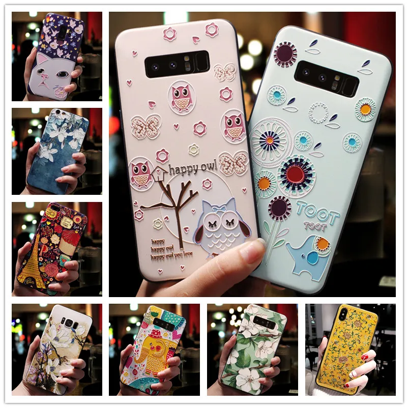 

For HTC U11 Case 3D Flower Emboss Silicone Phone Cases For HTC U11 Desire 12s Cover Soft U12Life U 12 11 Coque U12 Life