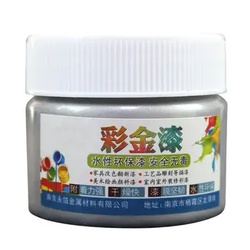 

Silv Acrylic Paint Metal Lacquer Wood Varnish Coating Quick-drying&Anti-rust for Crafts Furniture Statuary Coloring 100g