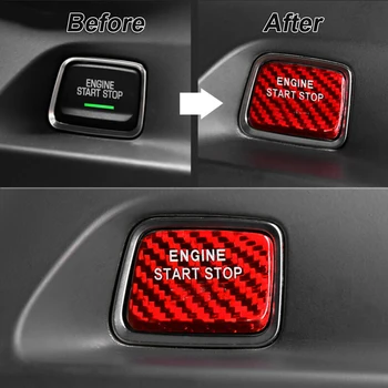 

For Chevrolet Corvette C7 2014-2019 Engine Button Cover Red Durable Reliable