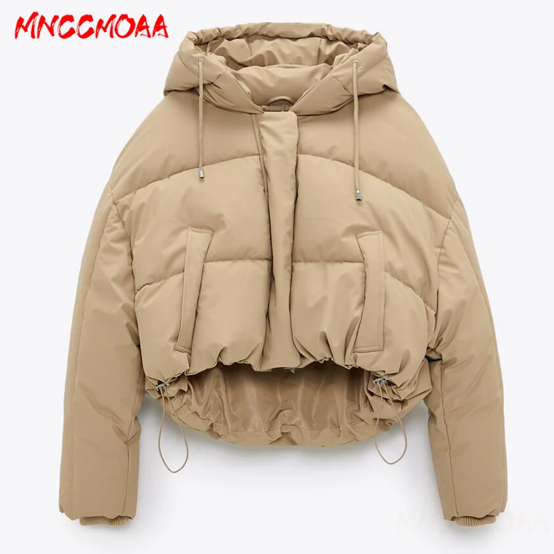 

2020 New Winter Thick Warm Hooded Parka Coat Women Solid Zipper Jacket Outwear Female Casual Loose Short Tops Ladies