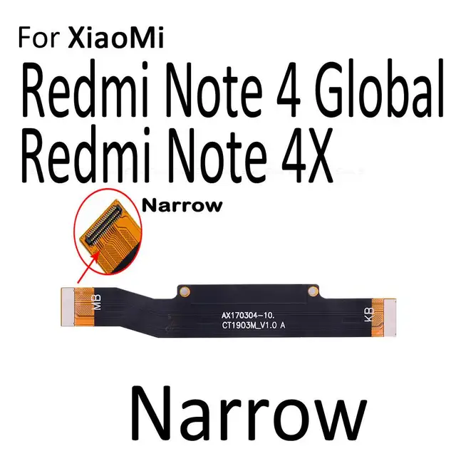 New Main Motherboard Connector LCD Display Flex Cable For XiaoMi Mi 5X 6X Redmi 5 Plus 4A 4 Pro Note 4 4X Global 5 5A ForRedmiNote4XNarrow