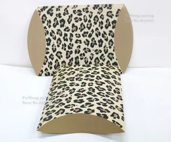 

Leopard design candy paper Pillow Box,Marble Pillow Shape Gift Boxes, marble pie Kerchief chocolate box 100pcs/lot