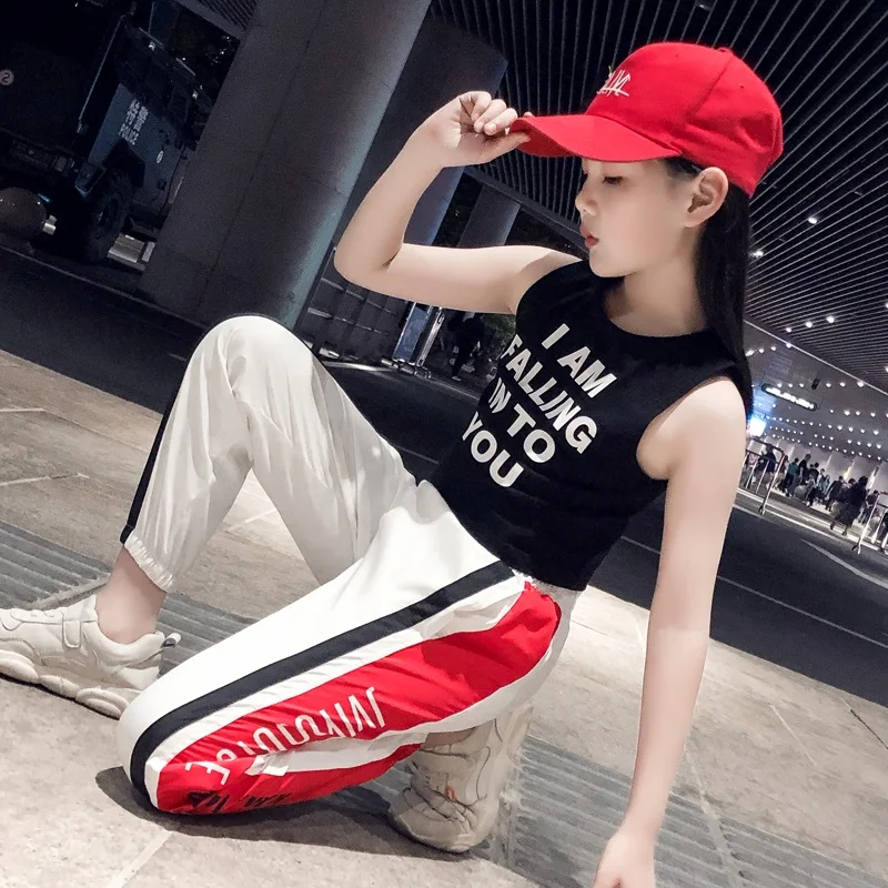 Летний спортивный костюм для девочек 2 предмета хлопковая футболка с коротким