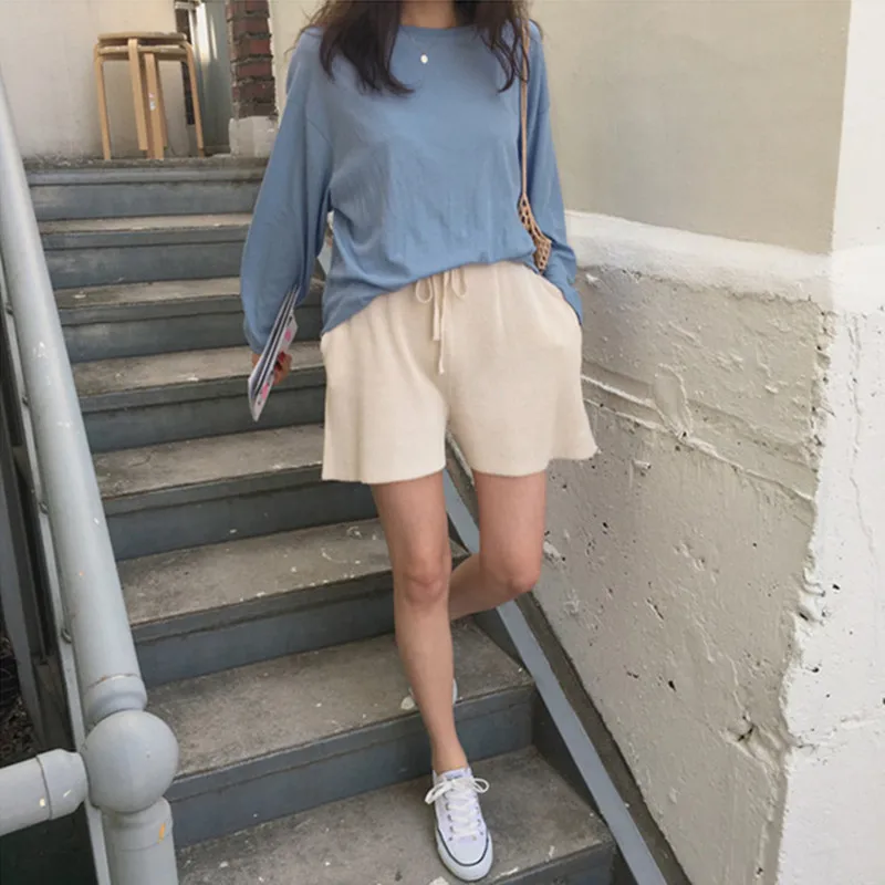 Футболки женские с длинным рукавом однотонные универсальные футболки Harajuku однотонные Осенние футболки повседневная одежда с круглым вырезом женские свободные Элегантные Топы повседневные
