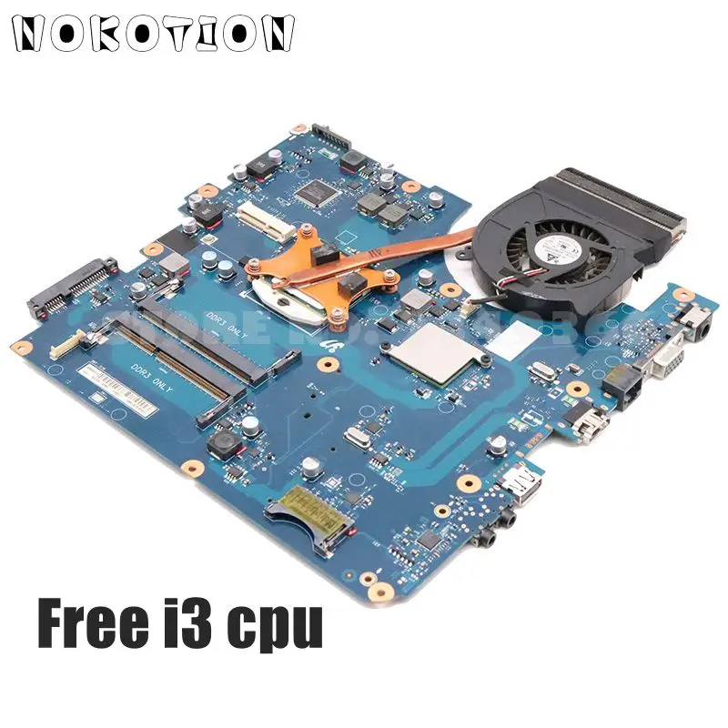 Материнская плата NOKOTION для Samsung R540 материнская ноутбука GMA HD DDR3 ЦП + радиатор