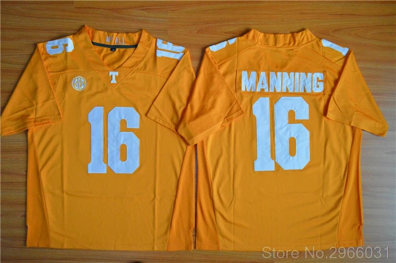 Tennessee Peyton Manning 16 колледж Джерси-белый черный оранжевый сшитый Размер S-3XL